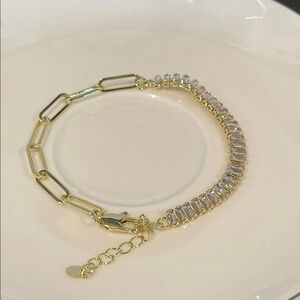 Elegant Gold and Silver Bracelet